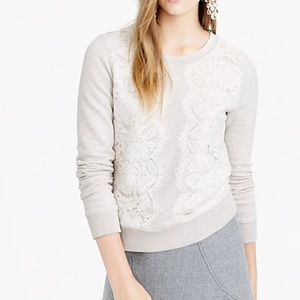 J.Crew Lace Detail/Embellished Sweatshirt